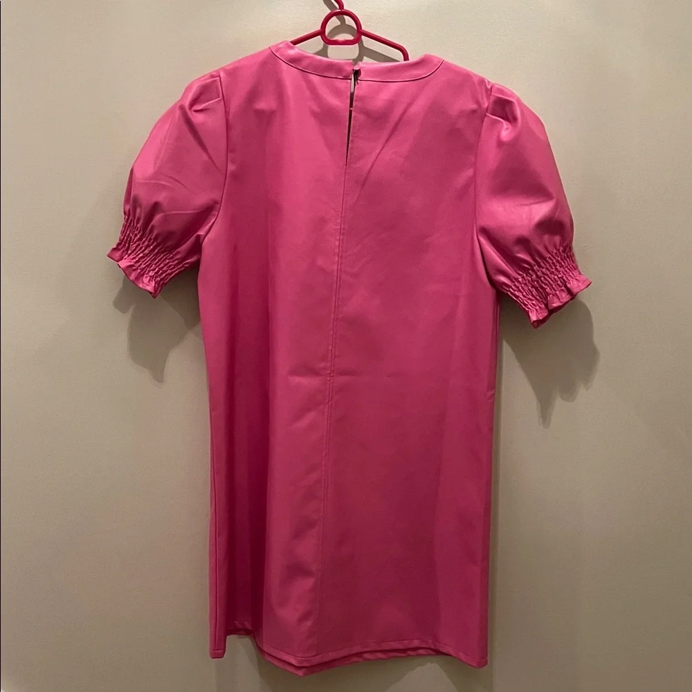 NWT THML Fuchsia Puff Sleeve Dress - Picture 5 of 11